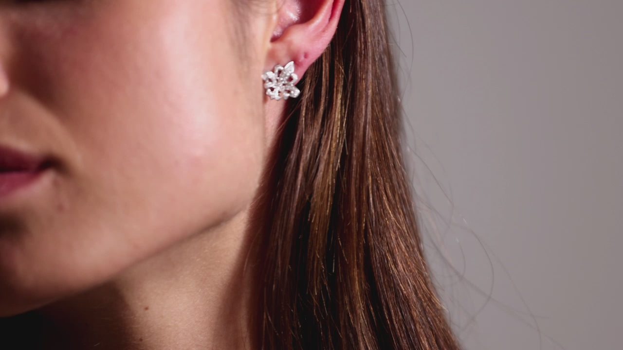 'Fleur De Lys' Diamond Earrings