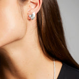 'Apus' Fan Diamond Earrings in White Gold