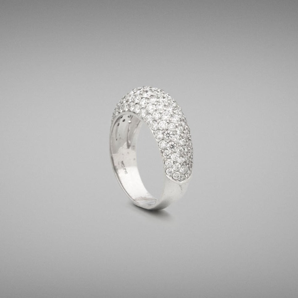 'Bomb' Pavé Diamond Ring White Gold