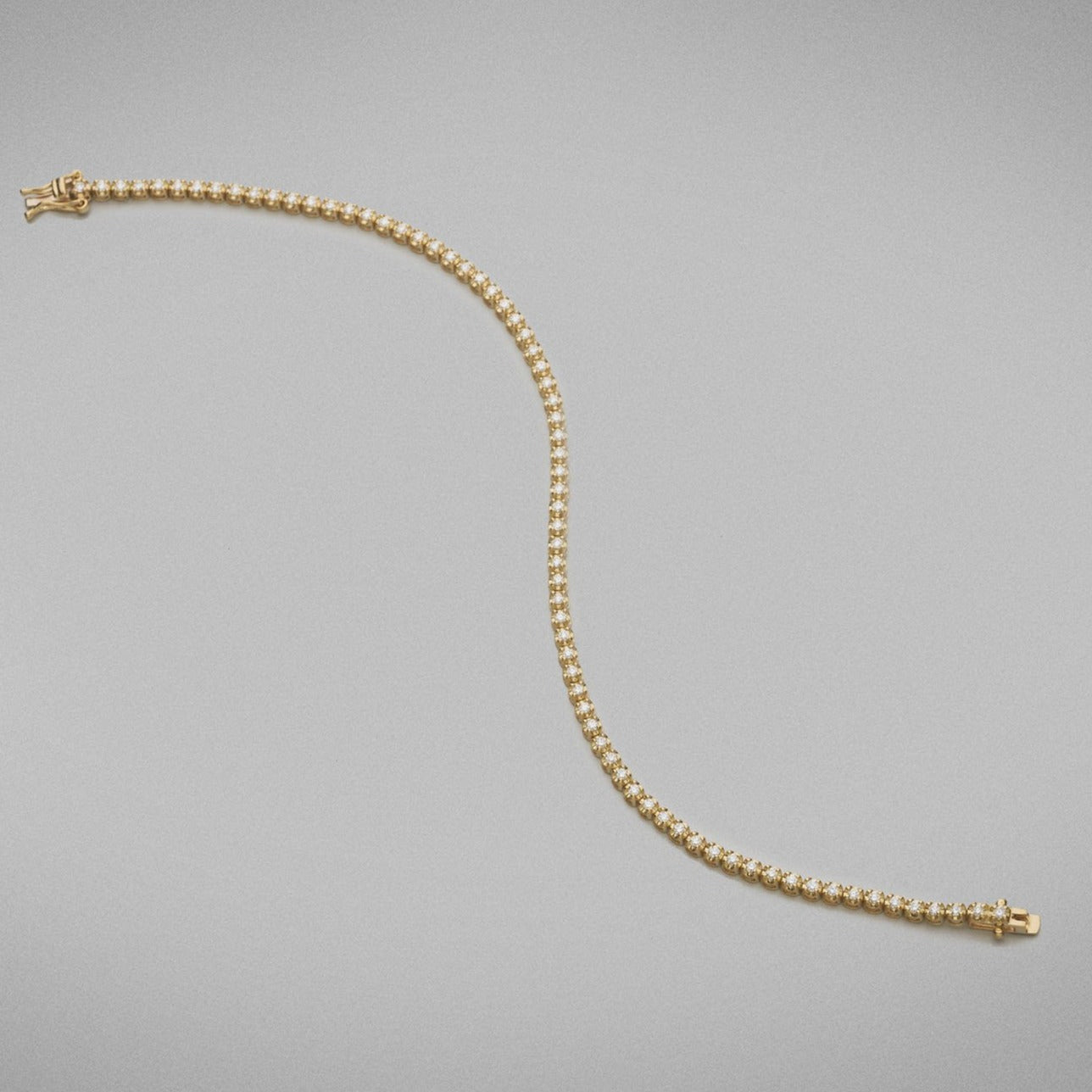 Ultra fine 'Tennis' Diamond Bracelet Crown Set - 0.69cts