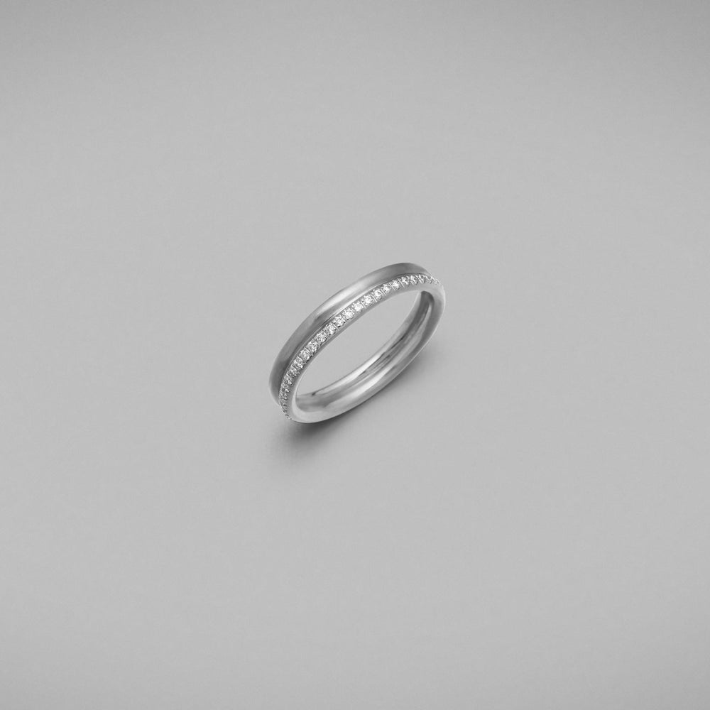 'Bundova' Split Ring in White Gold