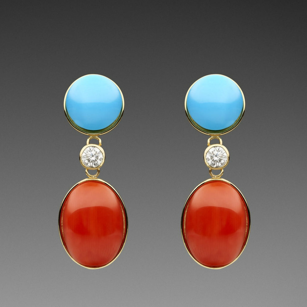 'Seren' Coloured Stone Earrings