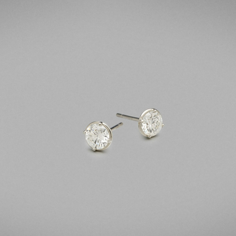 'Bundova' Bezel Set Diamond Studs