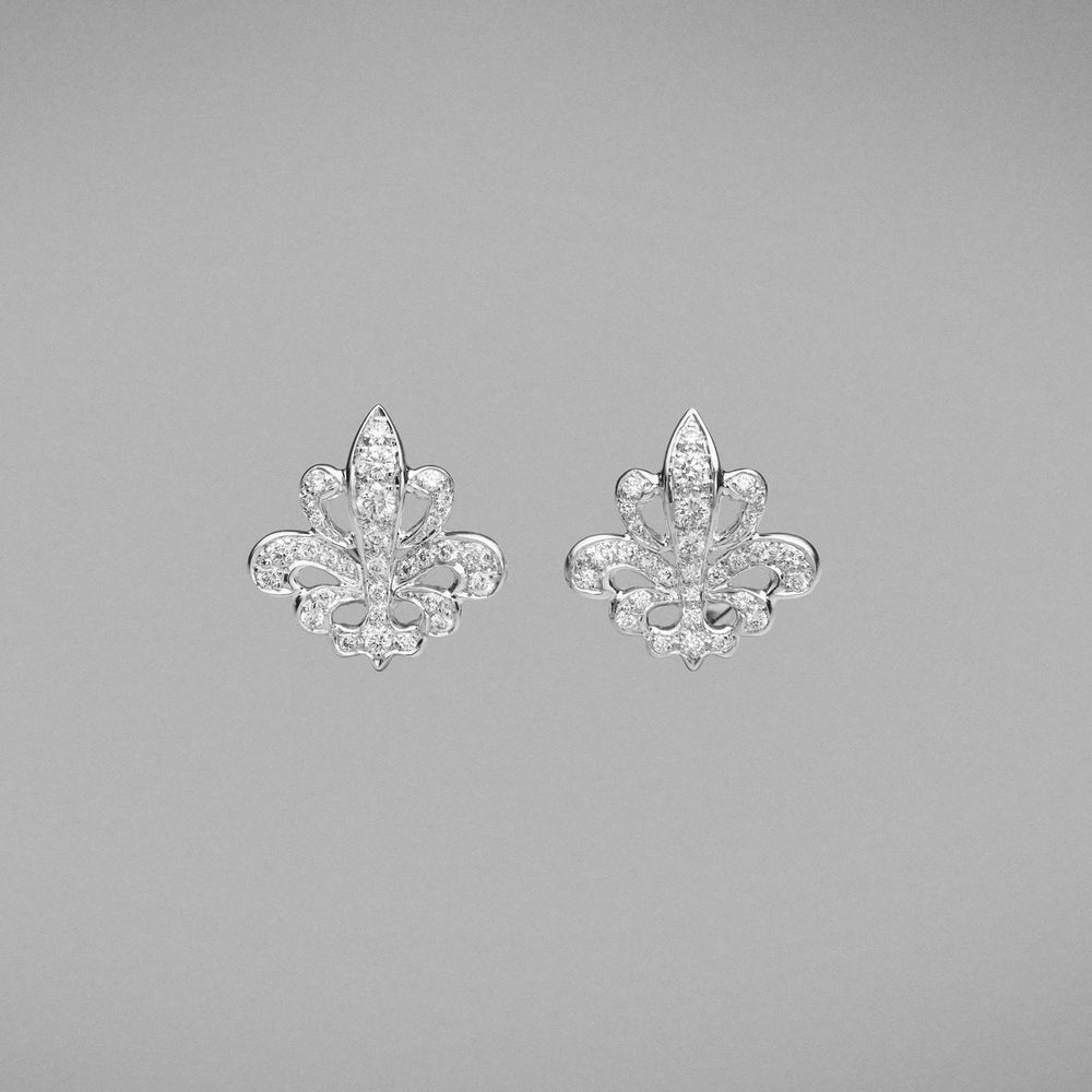 'Fleur De Lys' Diamond Earrings