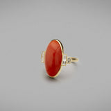 'Volans' Precious Coral and Diamond Ring