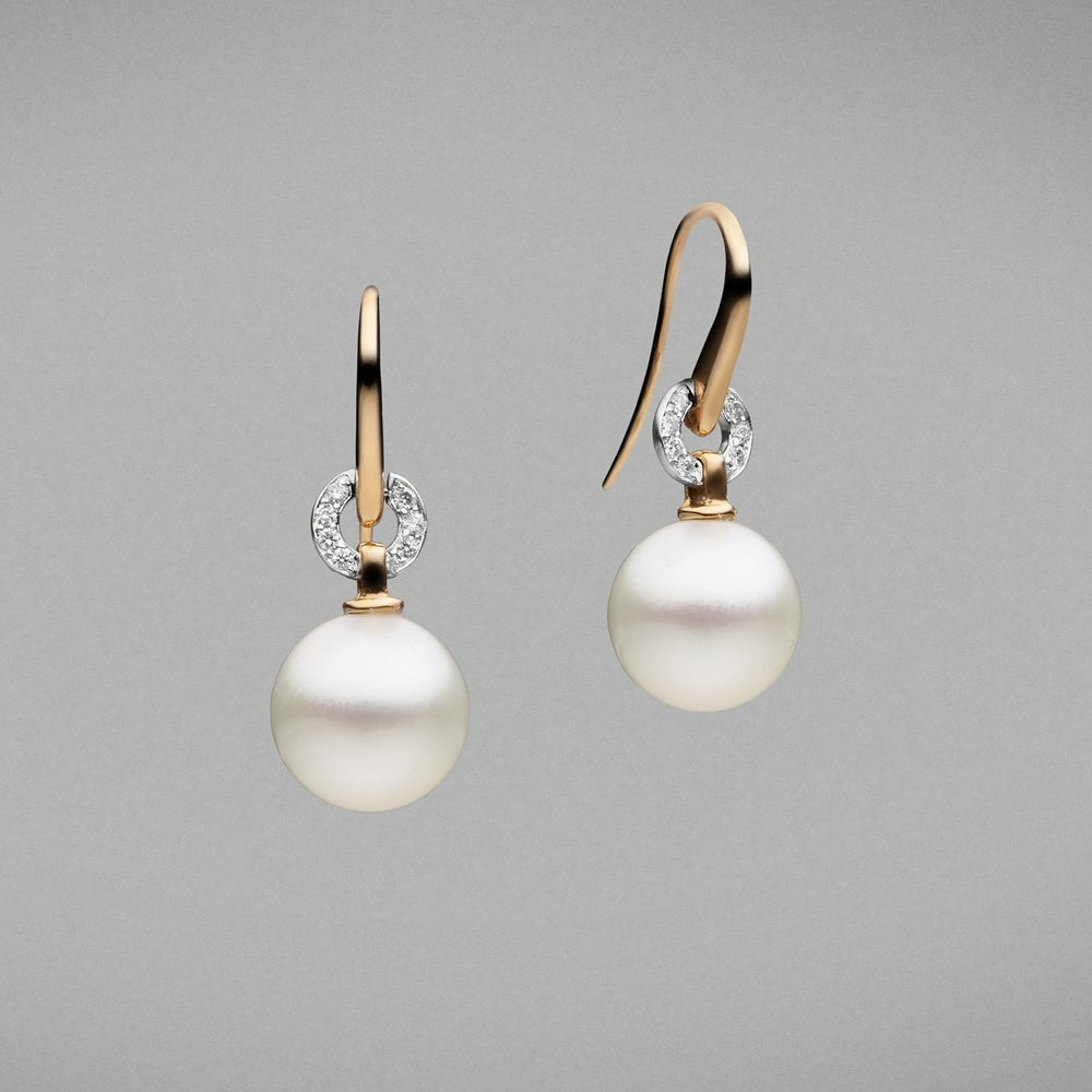 'Hollywood' South Sea Pearl Earrings Rose Gold