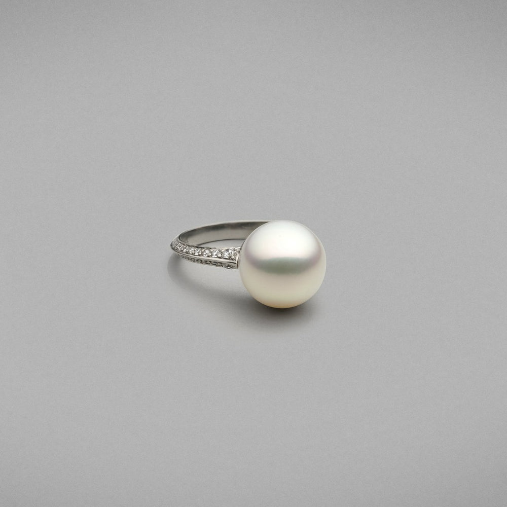 'Tanara' Pearl and Diamond Ring