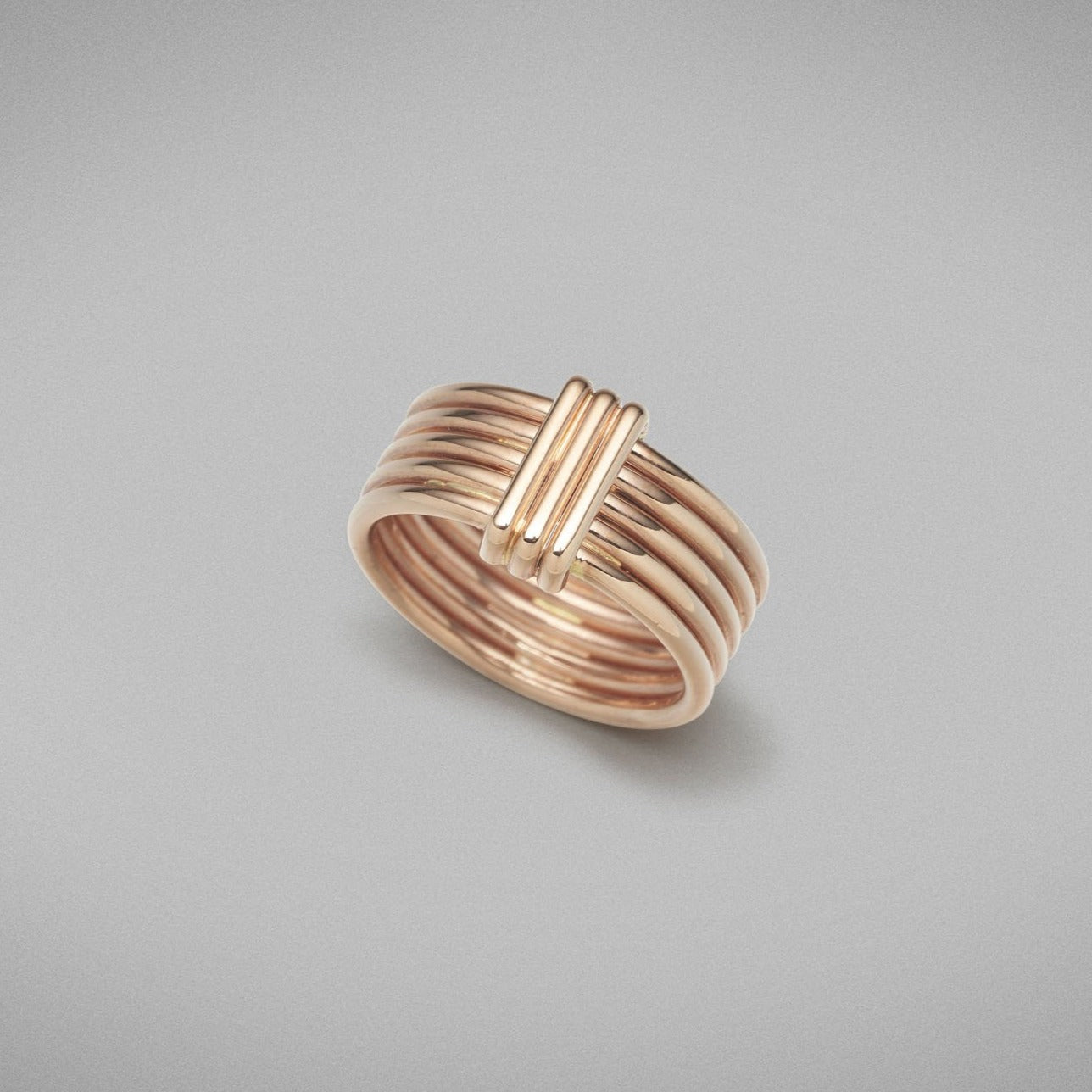'Bundova' Ribbed Gold ring