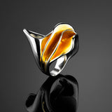 'Sundance' Large Ring in Silver and Accents of Gold
