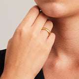 'Hammer' Wedding Band in 22ct Yellow Gold