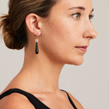 'Hollywood' Onyx and Diamond Earrings in Yellow Gold