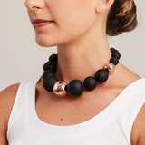 'Marcello' Two-Tone Graduated Ball Necklace