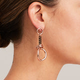'Marcello' Two-Tone Chain Drop Earrings