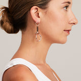 'Marcello' Two-Tone Chain Drop Earrings
