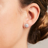'Valentin' Diamond Earrings with .89ct total weight in White Gold