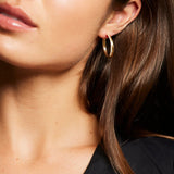 'Bundova' Split Earrings in Yellow Gold