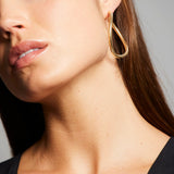 'Bundova' Yellow Gold Swirl Hoops