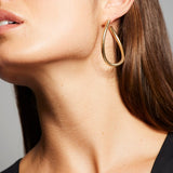 'Bundova' Yellow Gold Swirl Hoops