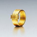 Our 'Bundova' ribbed fine dress ring is available to order in 18ct and 9ct (rose, yellow or white gold). A perfect right hand ring to treasure wearing everyday.