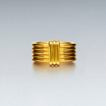 Our 'Bundova' ribbed fine dress ring is available to order in 18ct and 9ct (rose, yellow or white) gold. Also available in platinum.  We currently have in stock 9ct rose gold in size M 1/2.  A perfect dress ring to treasure wearing everyday.