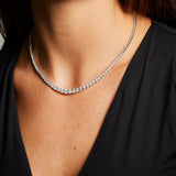 Extra Large Graduated Diamond Necklace  - 10-15.00cts