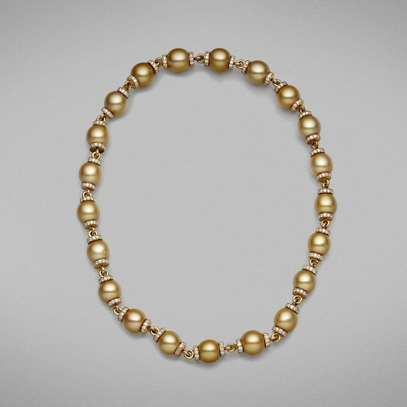 'Dorado' Golden South Sea Pearl & Diamond Necklace