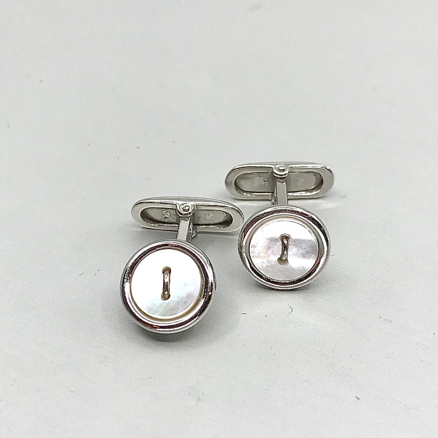 'Marcello' Mother of Pearl Button Cufflink