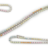 'Tennis' Multi Colour Sapphire Necklace