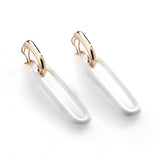 'Marcello' Oblong Two-Tone Earrings