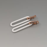 'Marcello' Oblong Two-Tone Earrings