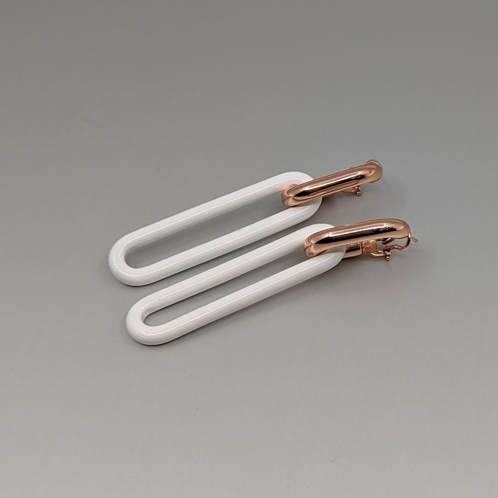 'Marcello' Oblong Two-Tone Earrings