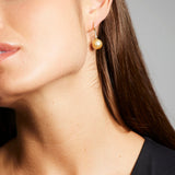 'Vine' Cultured Golden South Sea Pearl Drop Earrings