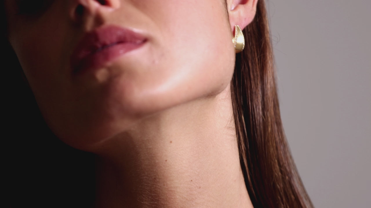 'Bundova' Diamond Clip Earrings in Yellow Gold