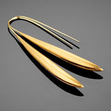 A BUNDA ’Schist’ Silver Earrings Finished in Brushed Gold
