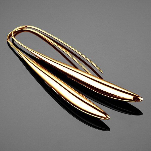 A BUNDA 'Schist' Earrings in Polished Finished Silver/Gold