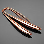 A BUNDA ’Schist’ Silver Earrings Finished in Polished Rose Gold
