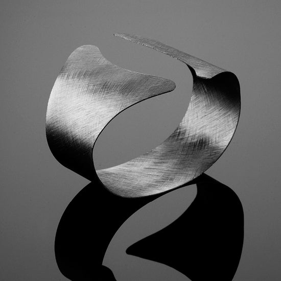 'Ash' Silver Bangle