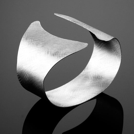 'Ash' Silver Bangle