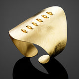 'Corset' sterling silver bangle
