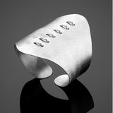 'Corset' sterling silver bangle